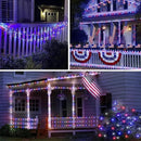 Red White and Blue Solar String Lights Outdoor, 2 Pack 80FT 200 LED Solar Outdoor Twinkle Light for 4th of July Independence Day Decor, Waterproof with 8 Modes, Garden Yard, Patriotic Memorial Decor by GreenHaven Gardens