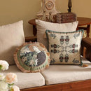patdrea Designer Throw Pillow Covers Set of 4,French Elegant Green Linen with Rose Collection Pattern Pillow Covers,Decorative Lumbar Square Round Pillowcases Cushion for Bed Living Room Outdoor by CozyNest Decor