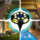 Solar Ground Lights Outdoor 8 Packs 12 LED Disk Lights Solar Powered Waterproof New In-ground Lights For Garden Deck Stair Step Lawn Patio Driveway Walkway Pathway Yard decoration(8 Pack, Warm Light) by GreenHaven Gardens