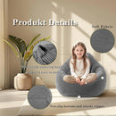 LPMOERA Bean Bag Chairs for Kids/Teen with Memory Foam Filling Bean Bag Sofa with Soft Corduroy Fabric BeanBag Chair for Living Room Bedroom College Dorm Reading Chair Blue by TinyTreasures Baby Boutique