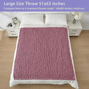 Bigacogo Chunky Knit Throw Blanket for Couch, 51x63 inches, 100% Hand Knitted with Thick Jumbo Chenille Yarn, Cozy Soft Large Rope Knot Cable Crochet Blankets for Sofa Bed Living Room, Burnt Rose by CozyNest Decor