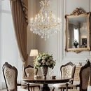 Large Gold Crystal Chandelier Light Fixtures - 24 Lights Modern Crystal Chandeliers for Hotel, Lobby, Foyer, Entryway Hall, Staircase High Ceiling Chandelier 2 Layers by CozyNest Decor