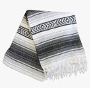 Del Mex Classic Mexican Blanket, Large Authentic Woven Falsa Throw (70"x50"), Artisan Southwest Décor for Beach, Yoga, Outdoors (Gray) by CozyNest Decor
