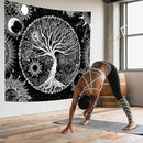 AACKart Tree of Life Tapestry for Bedroom Aesthetic Room Decor-Black and White Spiritual Tree Tapestry Wall Hanging with Sun Moon Star 59.1 x 51.2 inches by CozyNest Decor