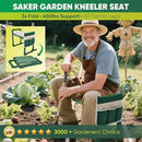 Saker Garden Kneeler and Seat Foldable Gardening Stool with Extendable Legs & Thickened Pad, Tool, Heavy Duty Support for Elderly, Gardening, Outdoor Use by GreenHaven Gardens