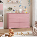 Dresser for Bedroom, Modern Pink Dresser, Wood Chest of Drawers Nursery Dressers, with Storage, 7 Drawer Double with Handle Free, Large Storage Organizer for Living Room,Pink by TinyTreasures Baby Boutique