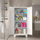 61.02" Pantry Cabinet, Kitchen Pantry Storage Cabinets with Adjustable Shelves and Feet, White Pantry Storage Cabinet for Kitchen, Dining Room, Living Room and Bathroom (White) Metal by CozyNest Decor