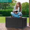 YITAHOME 90 Gallon Double-Wall Deck Box with Side Handles, Outdoor Large Storage for Patio Furniture Cushions, Garden Pool Accessories, Water Resistant & Lockable by CozyNest Decor