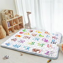 Baby Play Mats for Floor, 71”x59” Upgraded Thickness & Larger Super Soft Playmat for Babies and Toddlers, Foldable Washable, Upgrade Anti-Slip Crawling Mat for Playpen(Animal Alphabets) by TinyTreasures Baby Boutique