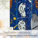 Kids Space Planet Blackout Curtains - 100% Blackout, Thermal Insulated, Noise Reducing, Perfect for Kids Room and Nursery, 2 Panels (Space-is-Great, W52×L84) by TinyTreasures Baby Boutique