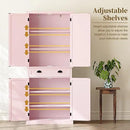 ARTPOWER 72" Tall Kitchen Pantry Storage Cabinet with Drawer and Adjustable Shelves, Pantry Cabinet for Kitchen, Bathroom or Hallway, Pink by CozyNest Decor