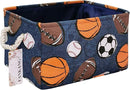 FANKANG Rectangular Laundry Basket Nursery Storage Fabric Storage Bin Storage Hamper,Gift Baskets(Navl-ball game) by TinyTreasures Baby Boutique