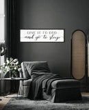 Give It to God and Go to Sleep Sign: Farmhouse Bedroom Wall Decor Above Bed Rustic Country Master Bedroom Framed Hanging Decor Country Plaque 12" x 40" by CozyNest Decor