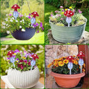 Headley Tools Plant Watering Globes Mushroom, Glass Plant Watering Globes, Self Watering Planter Insert, Cute Self Watering Globes - (4 PCS) by GreenHaven Gardens