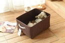 TheWarmHome Decorative Basket Rectangular Fabric Storage Bin Organizer Basket with Handles for Clothes Storage (Brown, Large-1Pack,15L*10.5W*8H) by TinyTreasures Baby Boutique