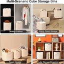 11 Inch Cube Storage Bins, Organizer Bins, Woven Cotton Rope Baskets for Storage, Storage Baskets for Organizing Shelves, White Basket for Toys, Off White (Pack of 3) by CozyNest Decor