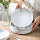 Pasta Bowls 26 OZ,Ceramic Salad Serving Bowls Set of 4,Large 8.2 inch Shallow Bowls Plates for Soup,Fruit,Noodle,Dinner,Dishwasher & Microwave Safe,White by CozyNest Decor