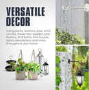 Monarch Abode Wall Mount Plant Hook Premium Metal Decorative Hanging Bracket for Plants Bird Feeders Planters Home Decor, Heavy Duty, 7.5 inch, Set of 2, Black by GreenHaven Gardens