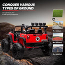 24V 9Ah Ride on Toy for Big Kids, 4WD 2 Seater Ride on Car Truck with Remote Control, 4x200W Motor - Red by TinyTreasures Baby Boutique
