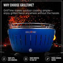 GrillTime Tailgater GTX Portable Charcoal Grill 16 Inch - Smokeless Tabletop Grill for Camping, Tailgate Parties, Beach BBQ, Travel Grey by GreenHaven Gardens