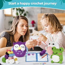 RoseFlower Crochet Kit for Beginners, Easy Crochets Starter Kits with Step-by-Step Video Tutorials, DIY Craft Knitting Crochet Animals Set for Kids Adult - 3 Pack Frog Owl Rabbit by TinyTreasures Baby Boutique