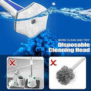 JEHONN Disposable Toilet Brush with 48 Wand Cleaner Refills, Wall Mounted Toilet Bowl Brush Holder Set, Bathroom Cleaning System for Sink Bathtub Wash Basin (Blue) by CozyNest Decor