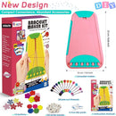 Arts and Crafts for Kids Ages 8-12,Friendship Bracelet Making Kit for Girl,Kids Jewelry Making Kit with 28 Pre-Cut Threads,Christmas Birthday Gifts for Ages 6 7 8 9 10 11 12 Year Old Pink/Cyan by TinyTreasures Baby Boutique