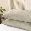 CaliTime Throw Pillow Covers Decorative 20 X 26 Inches Pack of 2 Cozy Chenille Standard Pillow Shams Cases for Couch Sofa Bed Living Room Home Light Taupe by CozyNest Decor