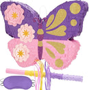 WERNNSAI Butterfly Piñata - Butterfly Birthday Party Supplies Pinata with Stick and Blindfold for Girls Kids Pull String Piñata Family Games Classroom Birthday Party Decorations 16.4” x 12.4” by TinyTreasures Baby Boutique