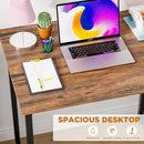 PayLessHere | 32 Inch Computer Desk | Brown | Office Desk with Metal Frame, Adjustable Feet | Water-Resistant, Scratchproof Surface | Sturdy Writing Table for Home Office or Study | Pack of 1 by CozyNest Decor