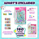 MooCubic Stickers Friendship Bracelet Making Kit, 16 Rolls (160 Cute Stickers), Wearable Shareable DIY Jewelry Craft Set for Kids Girls Boys Ages 3 +, Birthday Creative Gift for Child 5 6 7 8, Blue by TinyTreasures Baby Boutique