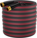 100ft Non-Expanding Garden Hose with 8-Layer Latex Core, Lightweight & Kink-Free, Flexible Heavy Duty Water Hose for Lawn, Yard, Car Washing (3/4" Solid Brass Fittings, Crush-Resistant) by GreenHaven Gardens