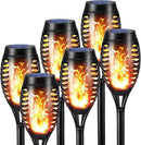 Toodour Solar Torch Flame Lights, 6 Pack Solar Lights Outdoor with Flickering Flame, Waterproof Solar Pathway Lights Landscape Decoration Lighting for Garden, Lawn, Yard, Outdoor Decorations by GreenHaven Gardens