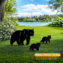 3 Pack Bear Metal Garden Decorative Stakes, Weather Proof Silhouette Statues for Yard, Patio,Outdoor Decor for Bear Lovers and Pet Owners by CozyNest Decor