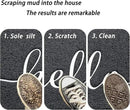Door Mat, Durable Welcome Mat Low Profile Floor Mat Front Doormat Non Slip Mats Entrance Rectangular Easy to Clean Doormat, for Entryway, Patio, High Traffic Areas (36"x24",Black) by CozyNest Decor