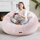 Hobestluk Bean Bag Chairs Large Bean Bag Couch for Adults Stuffed Sofa Chair Comfy Giant Bean Bag Chair with Spacious Design for Reading, Playing or Relaxing (Pink) by CozyNest Decor