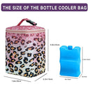 Breastmilk Cooler Bag with Ice Pack Fits 4 Bottles Up to 9 Ounce - Insulated Baby Bottle Cooler on The Go with Strap for Nursing Mom, Daycare or Travel by TinyTreasures Baby Boutique