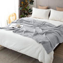 EMME Cotton Blanket Queen Size for Bed Soft Large Muslin Bed Blankets 80"x90" Lightweight Breathable Blanket All Season Gauze, Light Grey by CozyNest Decor