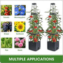 MQFORU 2 Packs Raised Garden Bed Tomato Planter with Trellis, 57" Tomato Cages for Climbing Vegetables Plant, Self Watering Planters Box for Garden Pots for Patio Greenhouse Indoor Outdoor（2PCS） by GreenHaven Gardens