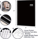 2026 Planner - 9” × 11”, 2026 Weekly and Monthly Planner, from JAN. 2026 to DEC. 2026, Inner Pocket, Premium Paper, Twin-wire Binding, Make Your Life Productive - Black by TinyTreasures Baby Boutique