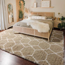ONASAR Living Room Area Rug 6x9, Large Beige and White Geometric Floor Rugs for Bedroom Home Decor Aesthetic, Soft Fuzzy Shaggy Plush Fluffy Moroccan Carpet for Teen Nursery Dorm Classroom Office by TinyTreasures Baby Boutique