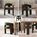 Green Sherpa Dining Chairs Set of 2, Modern Barrel Dining Room Chairs Upholstered Faux Fur Accent Chair with Arms and Round Back for Living Room Kitchen Armchair No Assembly Needed by CozyNest Decor
