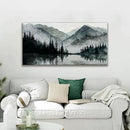 TAIJXAGSG Canvas Art Wall Decor Paintings Art Prints Modern Wall Art For Living Room Decorations Mountain Lake View Landscape Artwork Wall Bedroom Kitchen Office Home Wall Decor Artwork 24"×48" by CozyNest Decor