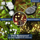 Solar Garden Lights Decorative, Solar Outdoor Lights Waterproof 4Pack,80Led Rose Solar Flower Lights Garden Decor, Solar Lights for Outside Yard,Lawn,Garden Decorations Gardening Gifts by GreenHaven Gardens