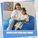 Hobestluk 3.5FT Bean Bag Chair Adult Bean Bag Chair Large Bean Bag Chair with Filler Included Teardrop Bean Bag with Removable Cover for Bedroom Living Room - (Large, Blue) by CozyNest Decor