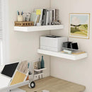 Deep Floating Shelves | 30 Inch Floating Shelves for Wall Set of 2 | 12 Inch Deep White Shelves for Living Room Bathroom Laundry Room Bedroom Kitchen Home Office - White by CozyNest Decor