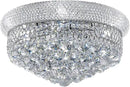 7-Light Crystal Flush Mount Chandelier Ceiling Light Fixture for Living Room Dining Room Bedroom Foyer Entryway Hallway Closet Bathroom (Chrome D18) by CozyNest Decor