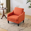 VINGLI Accent Chairs Set of 2 Living Room Chairs Burnt Orange Reading Chair for Bedroom Scooped Arm Chair Mid Century Modern Accent Chairs Upholstered Comfy Chair for Apartment, Waiting Room by CozyNest Decor