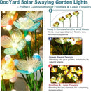 Solar Swaying Garden Lights – Upgraded Flower & Firefly Lights with Larger Solar Panel, Waterproof Outdoor Pathway & Flowerbed Light for Yard & Holiday Decor (4pack) by GreenHaven Gardens
