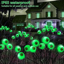 Halloween Decorations Outdoor Lights - 4 Pack 32LED Solar Halloween Scary Eyeball Pathway Lights Swaying by Wind, Waterproof Solar Halloween Stake Lights for Garden Porch Lawn Pathway (Green) by GreenHaven Gardens